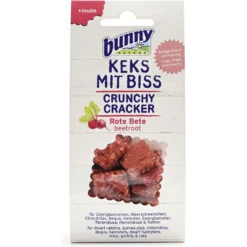 Bunny Nature Crunchy Cracker Beetroot Rabbit & Hamster Treats, 1.8-oz Bag