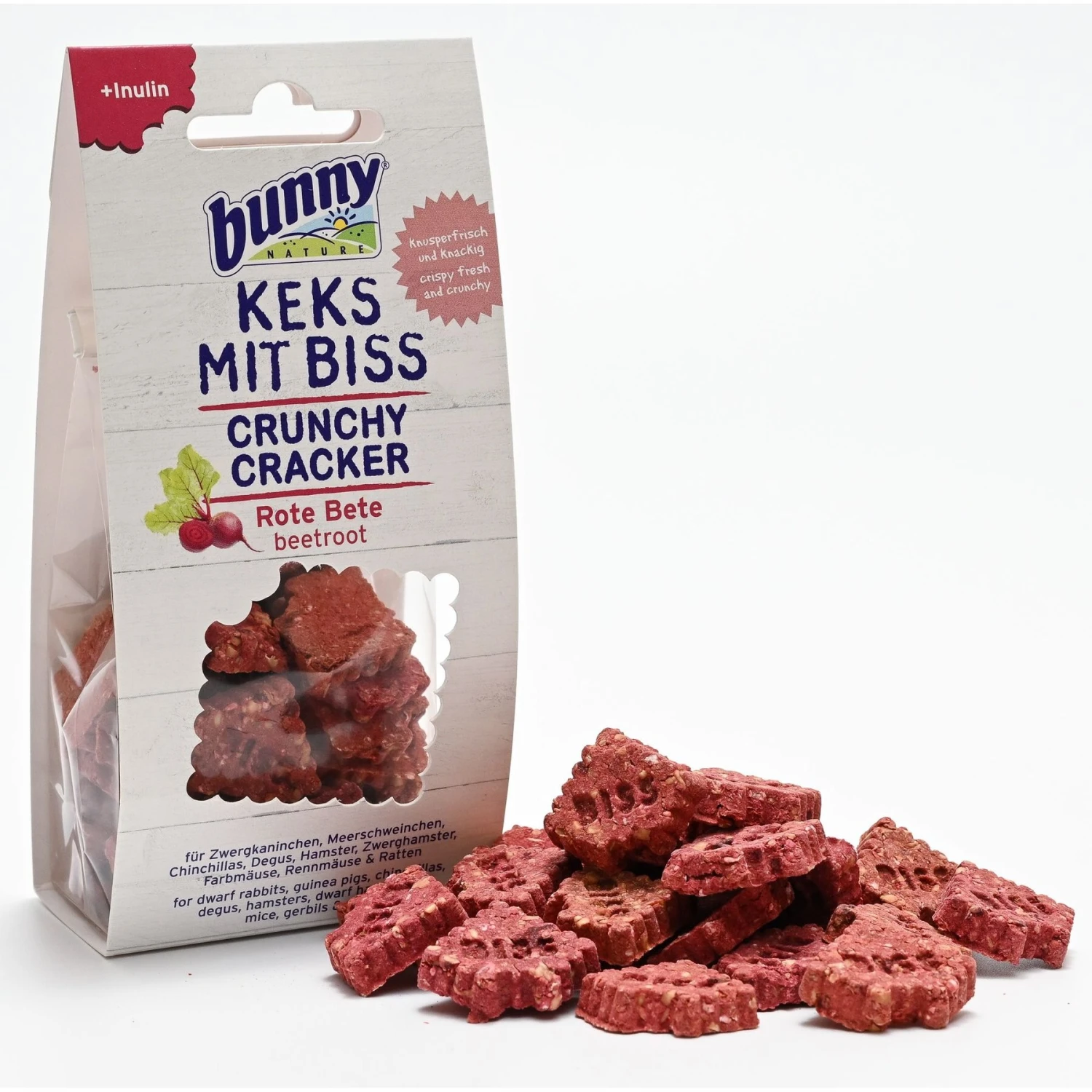 Bunny Nature Crunchy Cracker Beetroot Rabbit & Hamster Treats, 1.8-oz Bag 2 Bunny Nature Crunchy Cracker Beetroot Rabbit & Hamster Treats, 1.8-oz Bag - Image 2