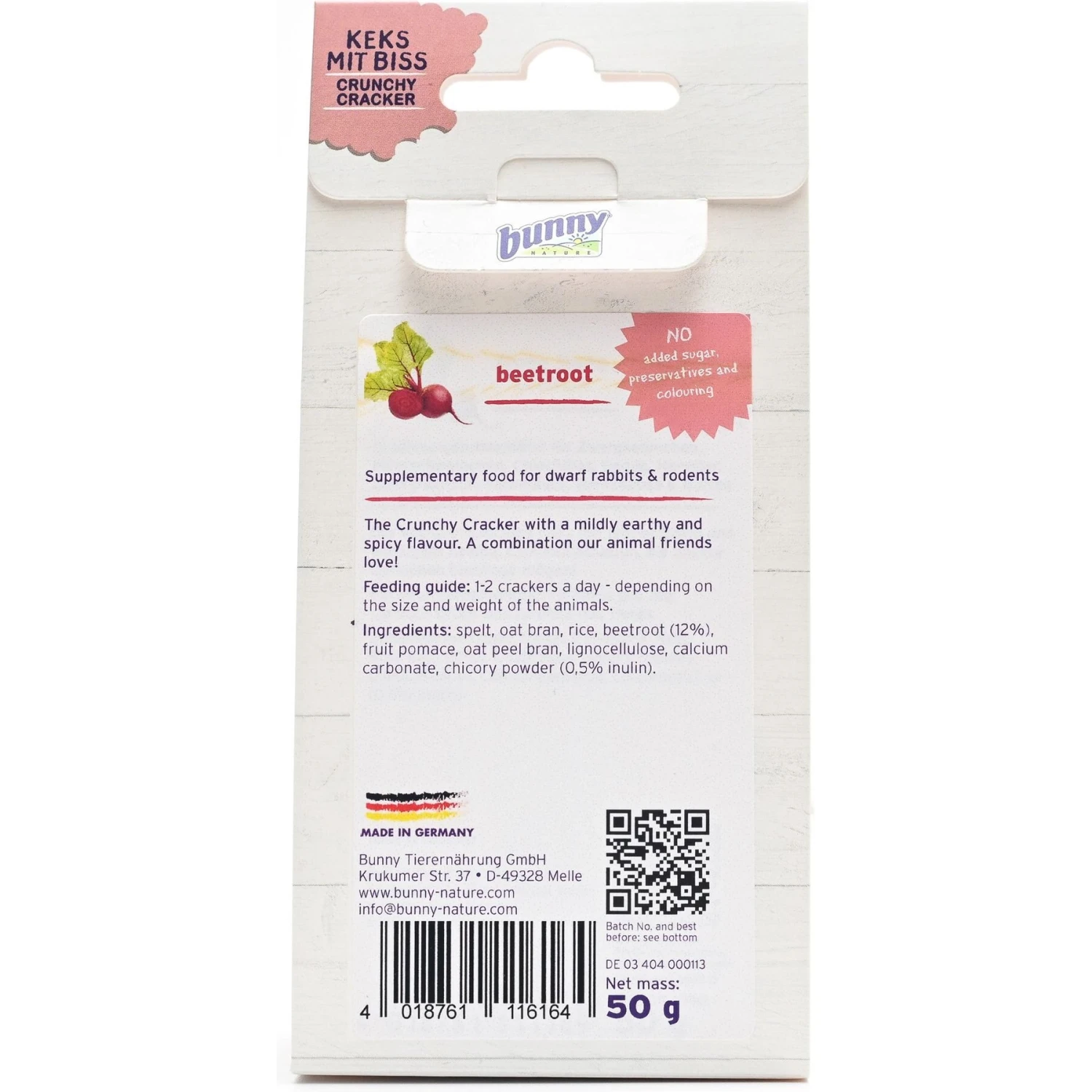 Bunny Nature Crunchy Cracker Beetroot Rabbit & Hamster Treats, 1.8-oz Bag 3 Bunny Nature Crunchy Cracker Beetroot Rabbit & Hamster Treats, 1.8-oz Bag - Image 3