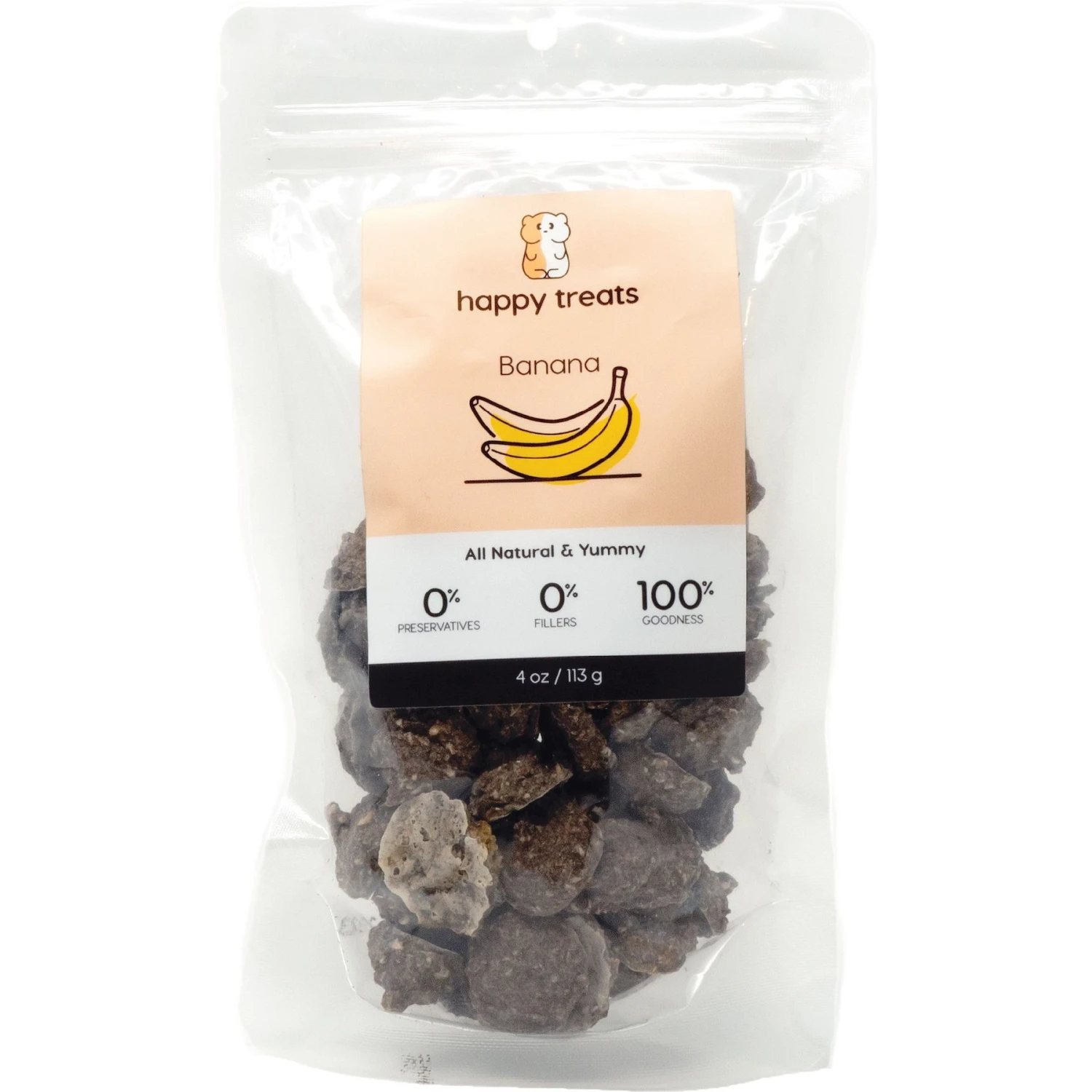 Happy Habitats Tiny Pet Treats Banana Freeze-Dried Small Animal Treats, 4-oz Bag