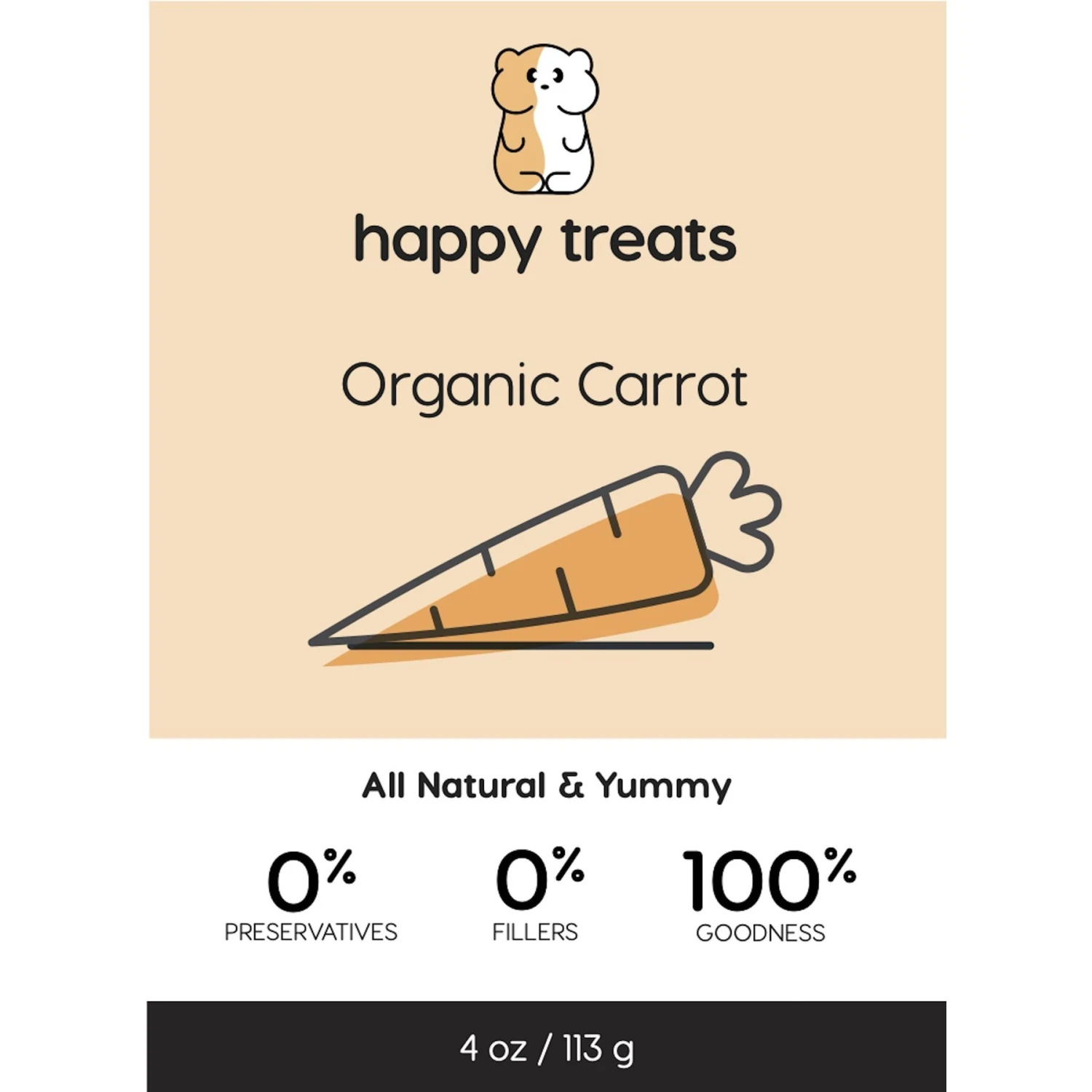 Happy Habitats Tiny Pet Treats Carrot Freeze-Dried Small Animal Treats, 4-oz Bag 3 Happy Habitats Tiny Pet Treats Carrot Freeze-Dried Small Animal Treats, 4-oz Bag - Image 3