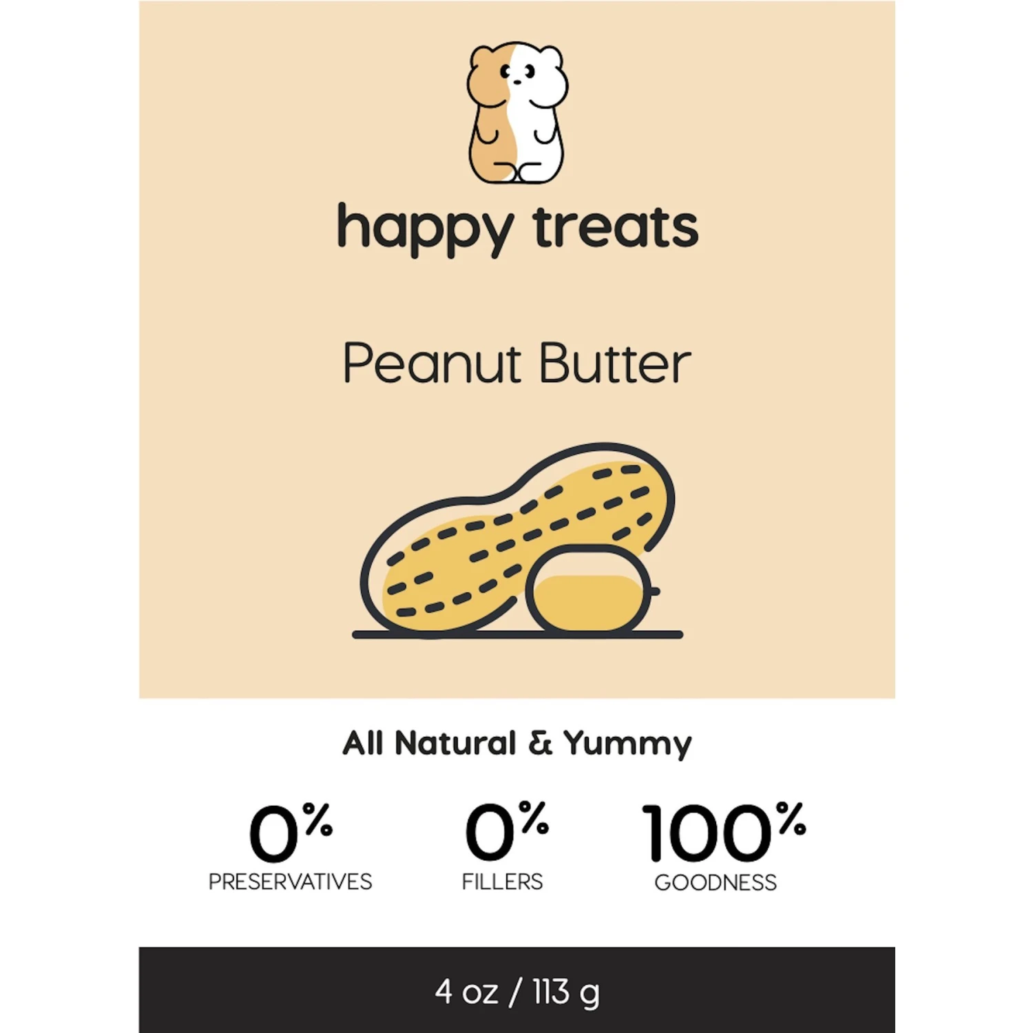 Happy Habitats Tiny Pet Treats Peanut Butter Freeze-Dried Small Animal Treats, 4-oz Bag 3 Happy Habitats Tiny Pet Treats Peanut Butter Freeze-Dried Small Animal Treats, 4-oz Bag - Image 3