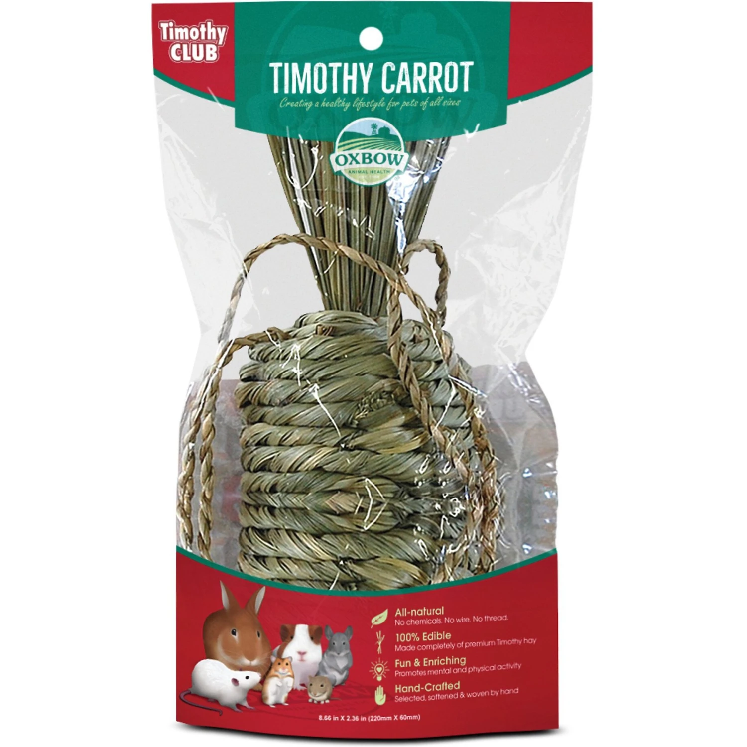 Oxbow Timothy Club Carrot Small Animal Treat 1 Oxbow Timothy Club Carrot Small Animal Treat