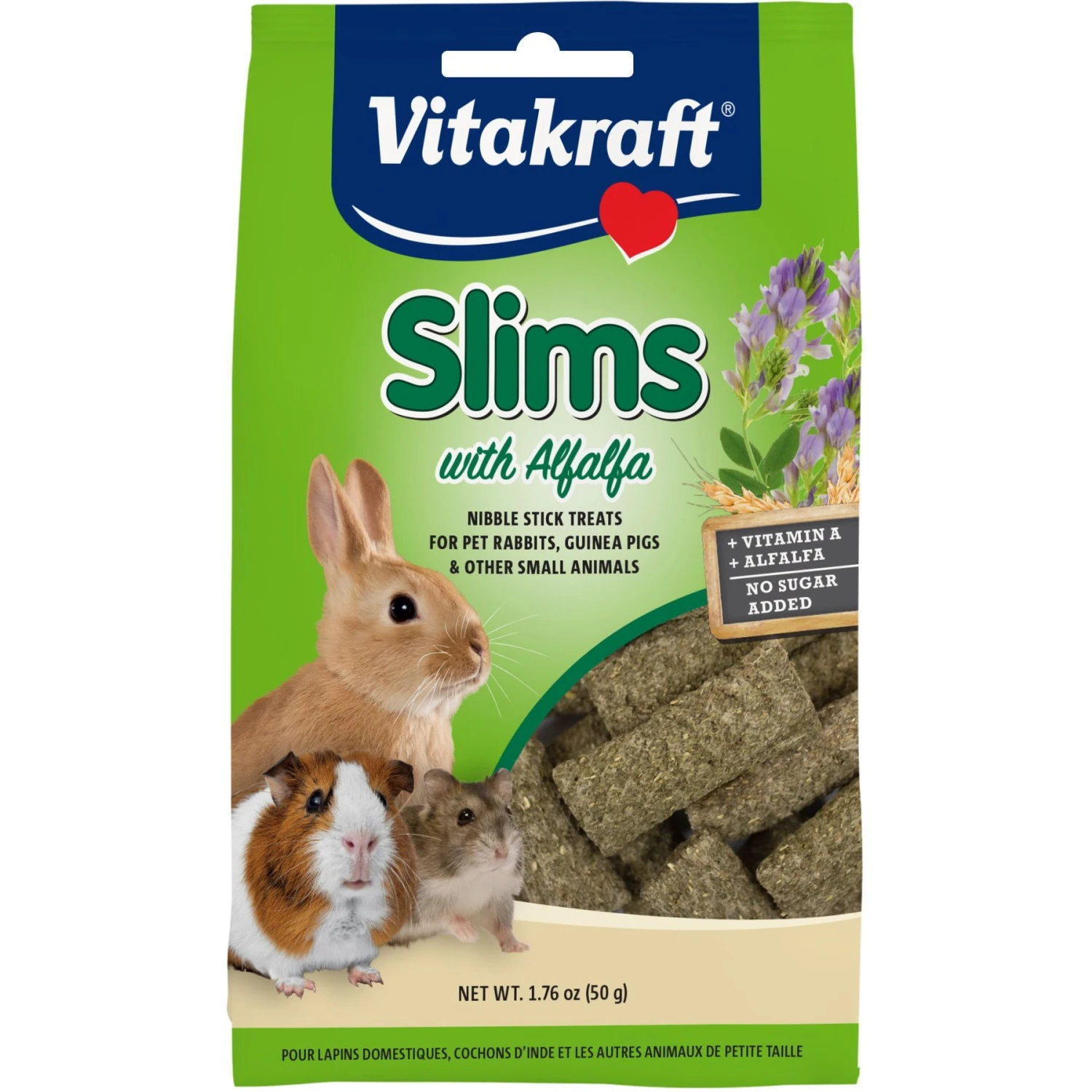 Vitakraft Slims Alfalfa Hay Crispy Nibble Stick Small Animal Treats 1 Vitakraft Slims Alfalfa Hay Crispy Nibble Stick Small Animal Treats