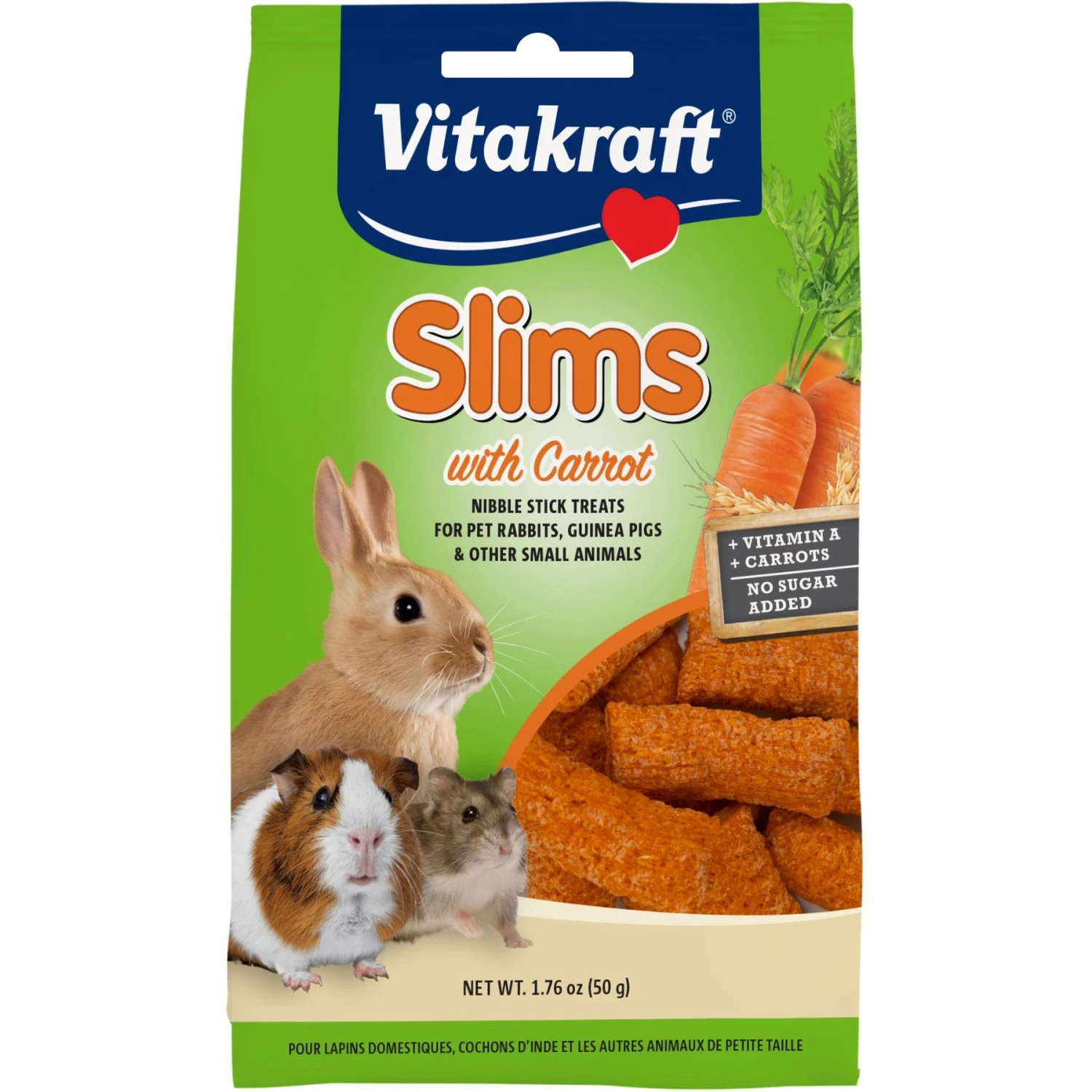 Vitakraft Slims Carrot Crispy Nibble Stick Small Animal Treats 1 Vitakraft Slims Carrot Crispy Nibble Stick Small Animal Treats