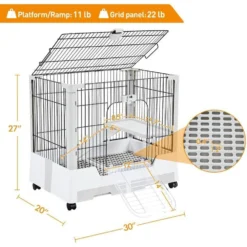 Yaheetech 2-Level Rolling Rabbit Cage, Gray 8 Yaheetech 2-Level Rolling Rabbit Cage, Gray -MiniMates Shop 964430 PT2. AC SS1800 V1696001014
