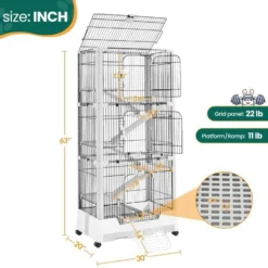 Yaheetech 6-Level Rolling Rabbit Cage On Wheel, Gray 10 Yaheetech 6-Level Rolling Rabbit Cage On Wheel, Gray -MiniMates Shop 964462 PT2. AC SS1800 V1695997300
