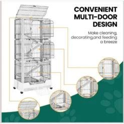 Yaheetech 6-Level Rolling Rabbit Cage On Wheel, Gray 13 Yaheetech 6-Level Rolling Rabbit Cage On Wheel, Gray -MiniMates Shop 964462 PT5. AC SS1800 V1696262793