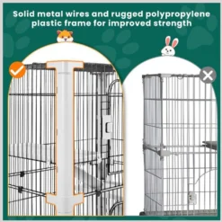 Yaheetech 6-Level Rolling Rabbit Cage On Wheel, Gray 15 Yaheetech 6-Level Rolling Rabbit Cage On Wheel, Gray -MiniMates Shop 964462 PT7. AC SS1800 V1696252397