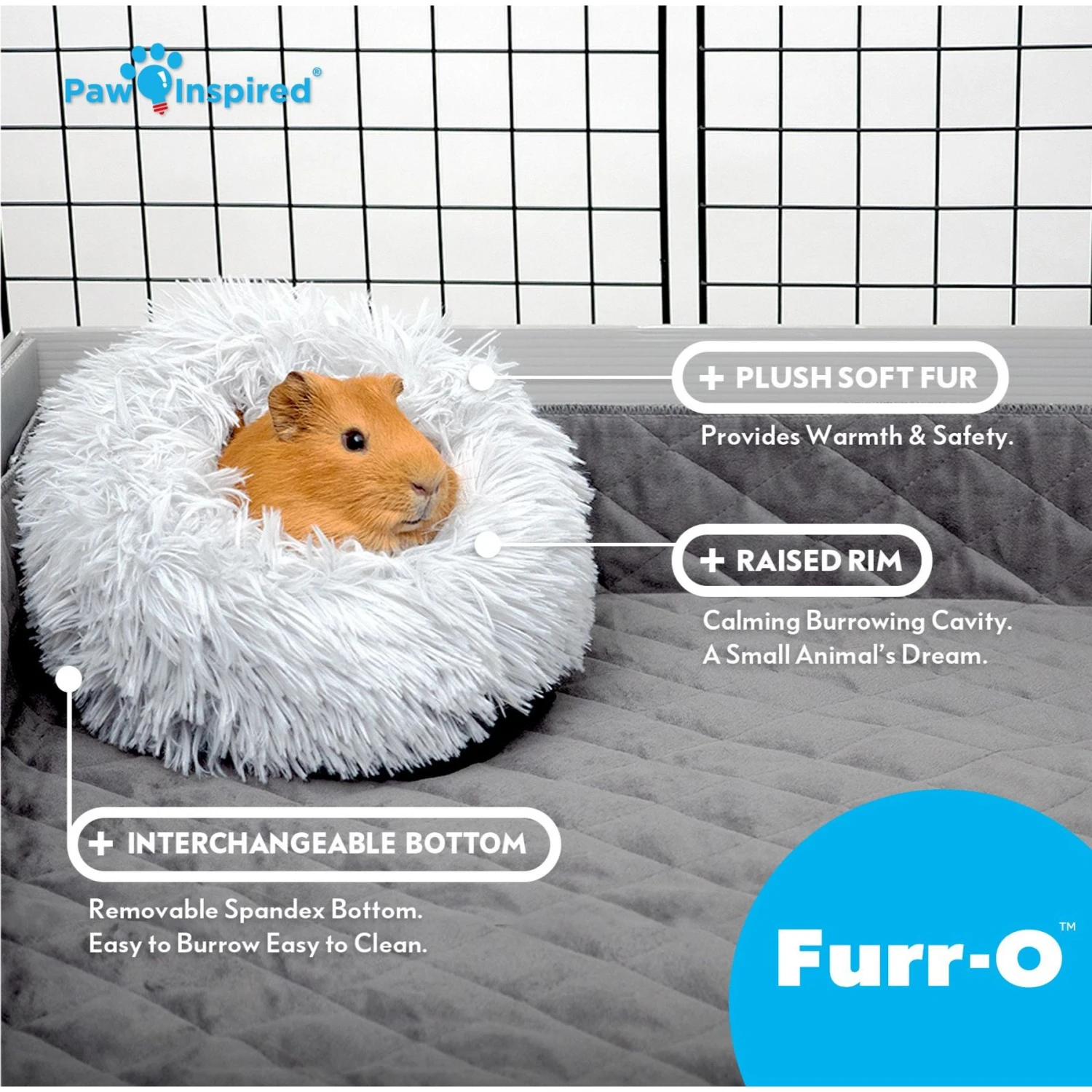 Paw Inspired Furr-O Burrowing Guinea Pig & Small Pet Bed 6 Paw Inspired Furr-O Burrowing Guinea Pig & Small Pet Bed - Image 6