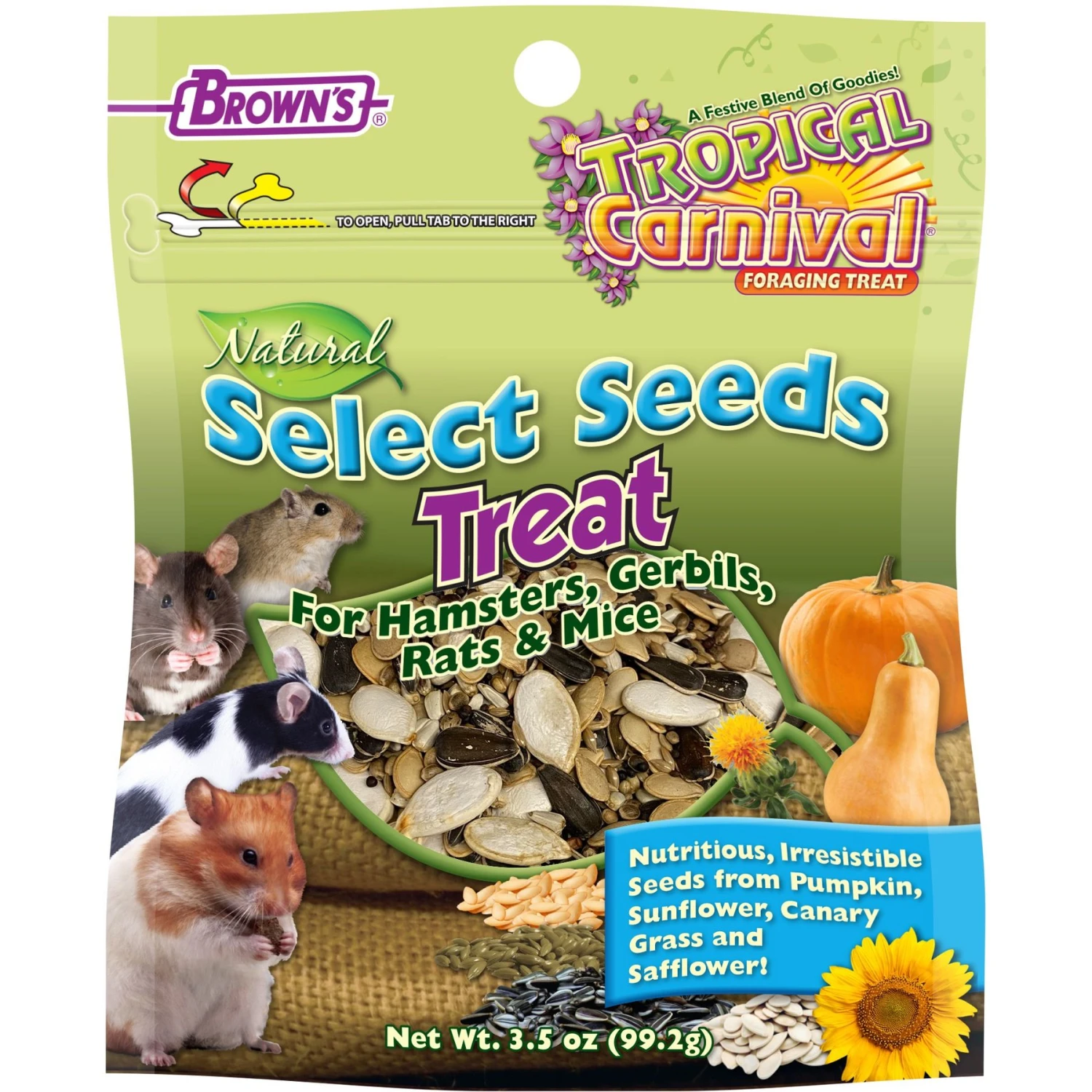 Brown's Tropical Carnival Natural Select Seeds Small Animal Treats 1 Brown's Tropical Carnival Natural Select Seeds Small Animal Treats