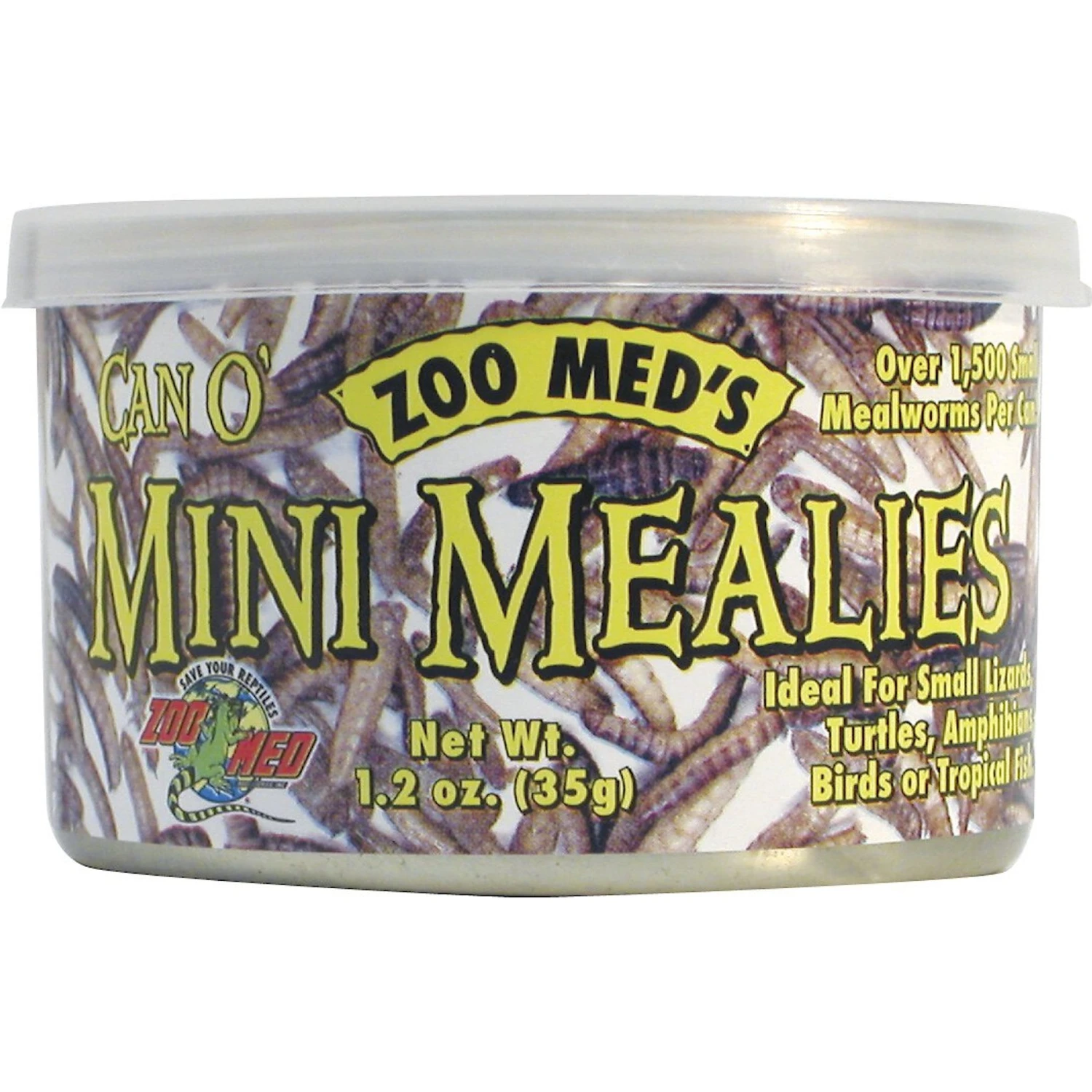 Zoo Med Can O' Mini Mealies Reptile & Bird Food 1 Zoo Med Can O' Mini Mealies Reptile & Bird Food